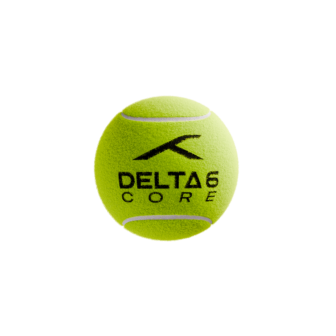 Hundred Delta 6 Core Cricket Tennis Balls (Pack of 6/Yellow)