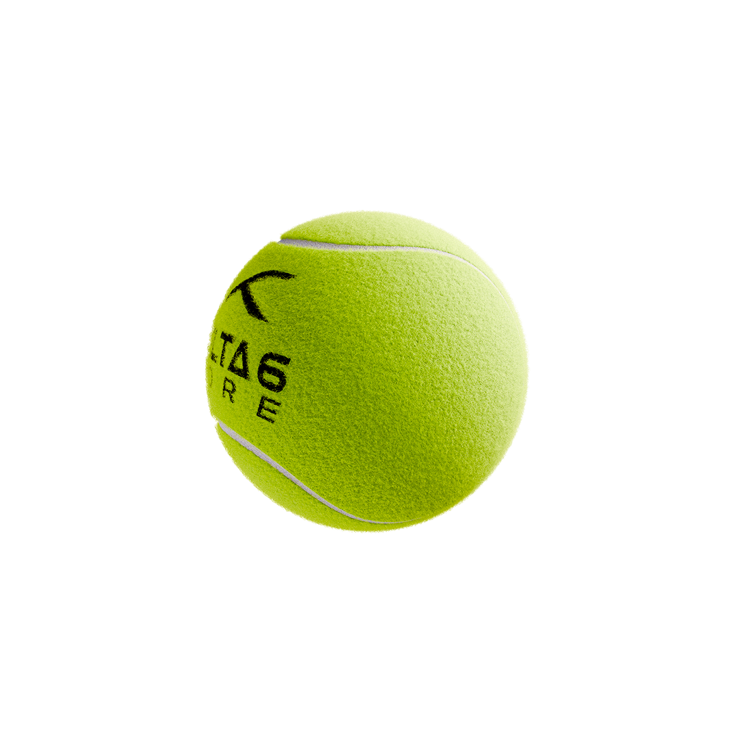 Hundred Delta 6 Core Cricket Tennis Balls (Pack of 6/Yellow)