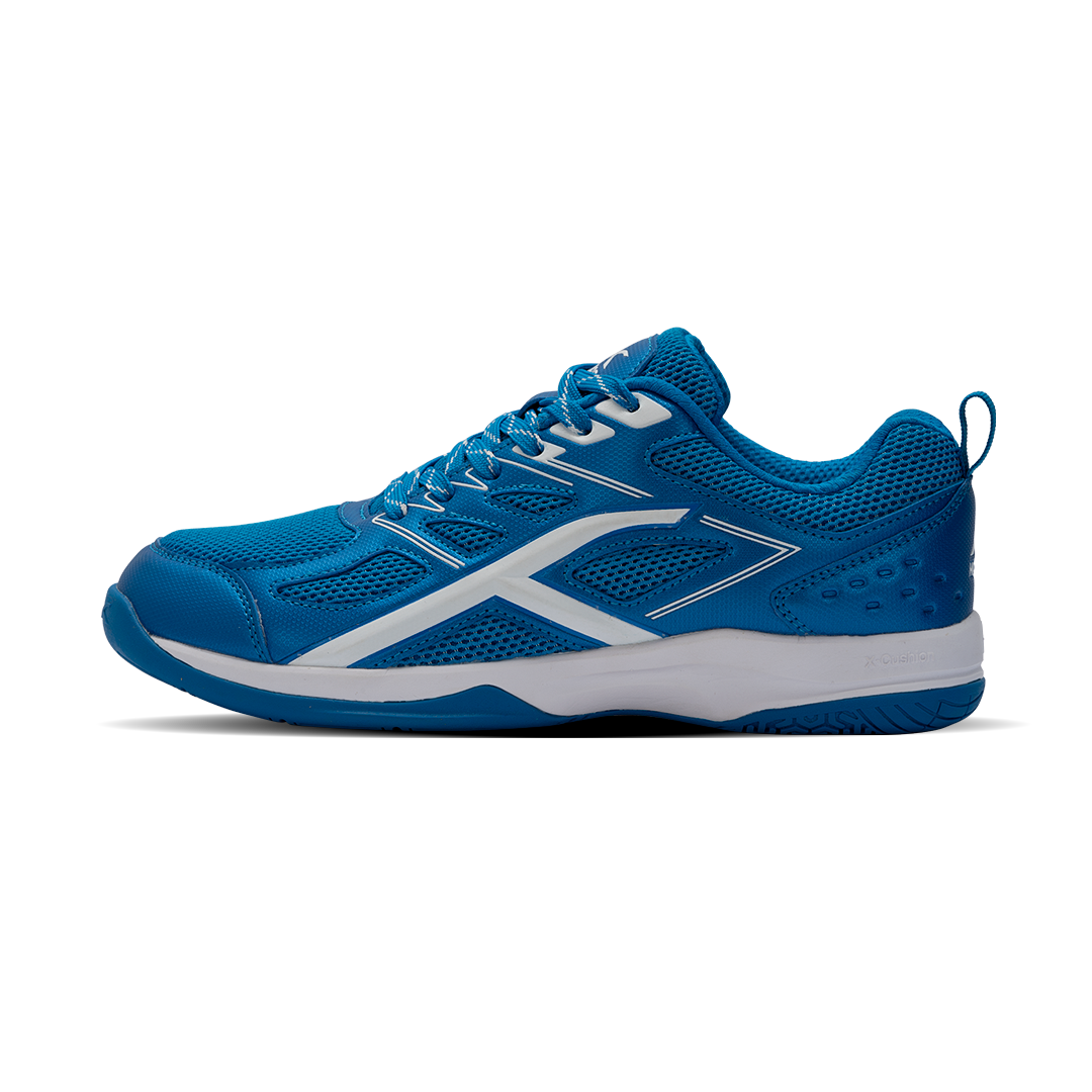 Hundred Xoom Non Marking Badminton Shoes - Blue-White