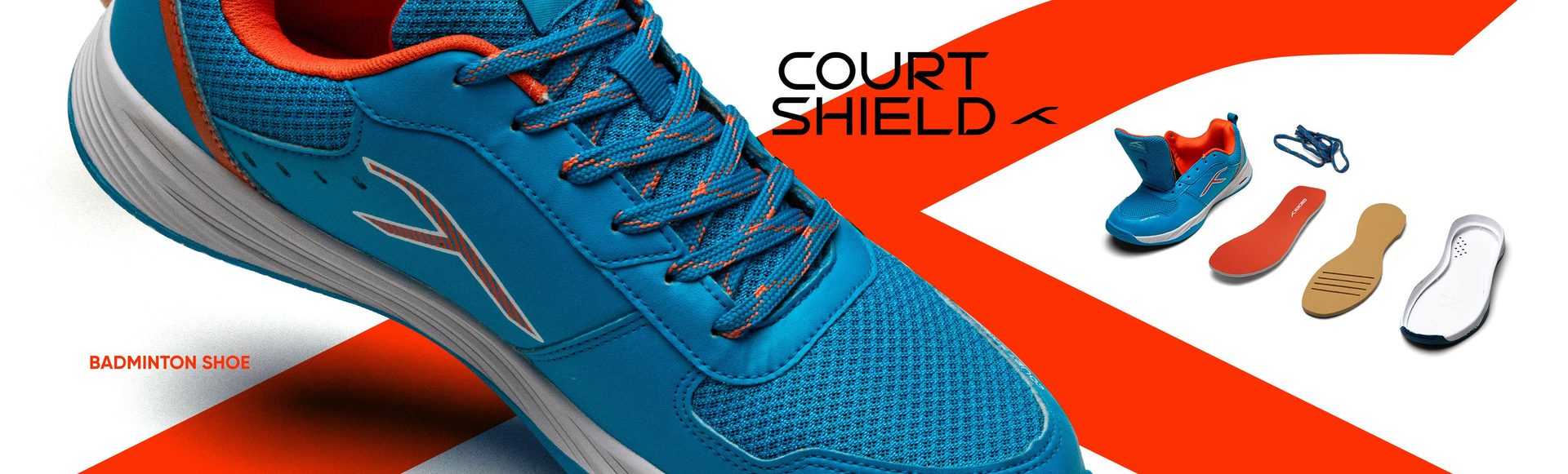 Hundred Court Shield Non Marking Badminton Shoes