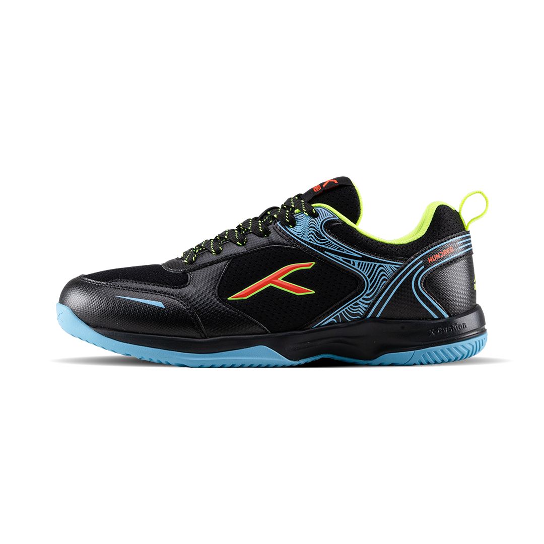 Hundred COURTSTEP PBX Pickle Ball Shoes - BLACK/LIME/ORANGE/BLUE