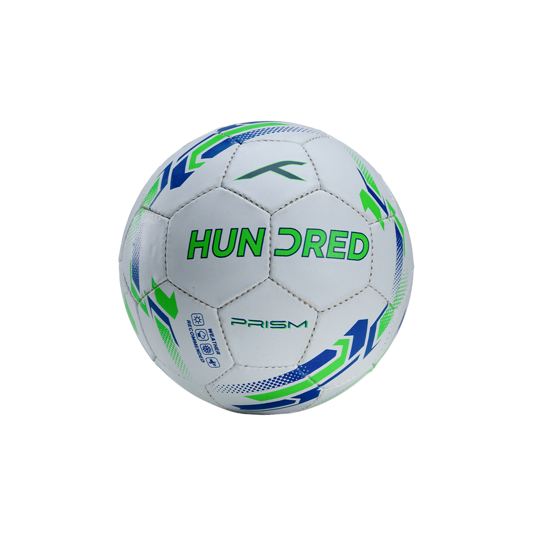 Hundred Prism Football - White/Blue/Lime