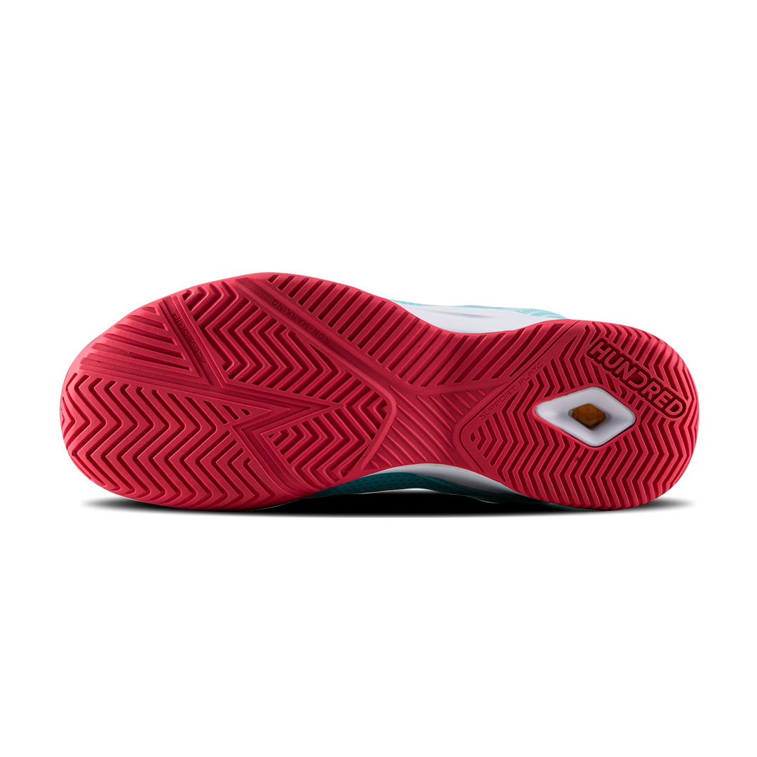 Hundred COURTSTEP PBX Pickleball Shoes - SEA BLUE/HYPER PINK/BLACK