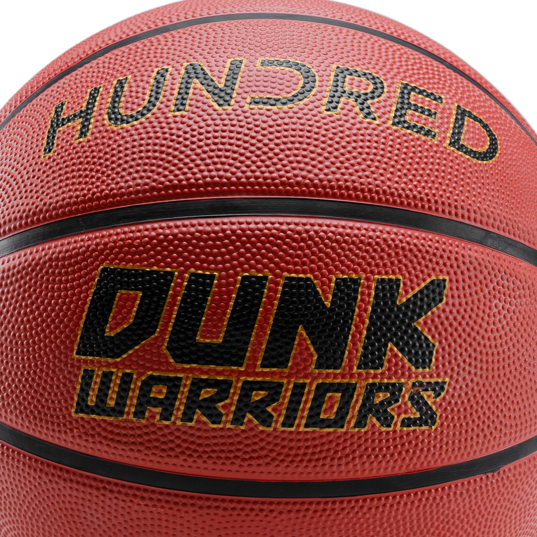 Hundred Dunk Warriors Basketball - Red (Availabe in Size 3 , 5 and 7)