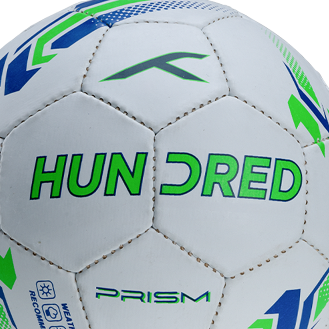 Hundred Prism Football - White/Blue/Lime