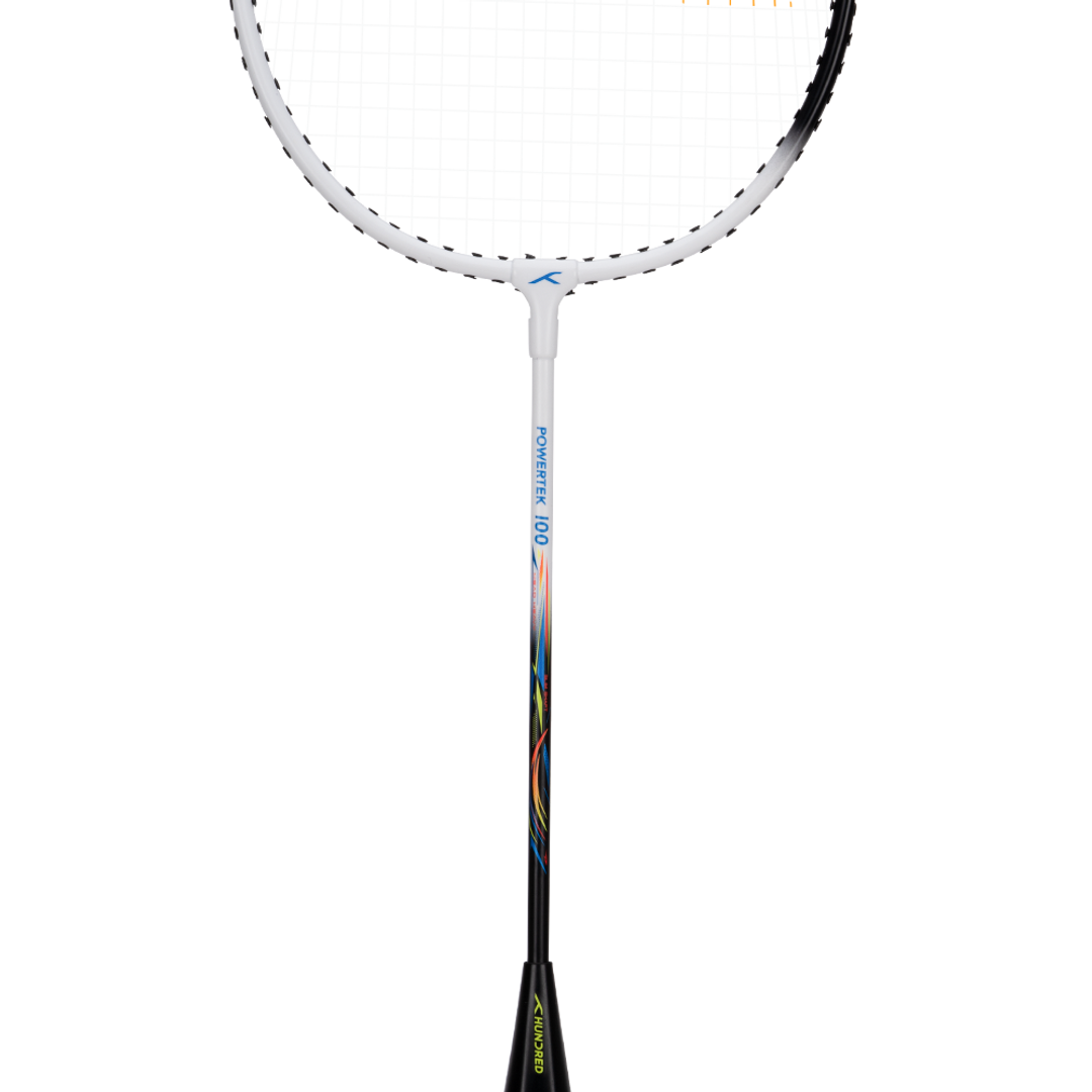 Powertek 100 (2Pcs in 1) - White/Black - Badminton Racket Shaft