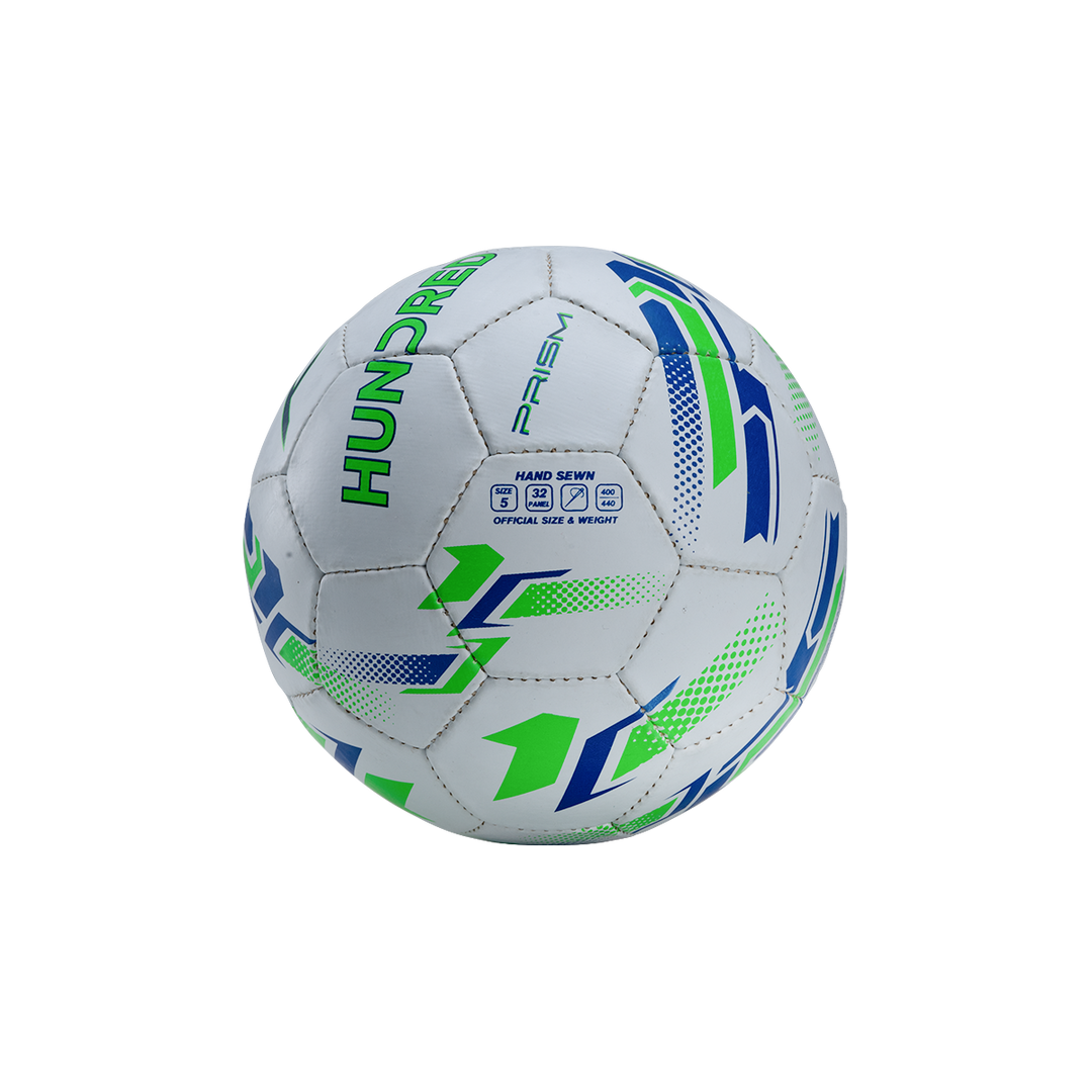 Hundred Prism Football - White/Blue/Lime