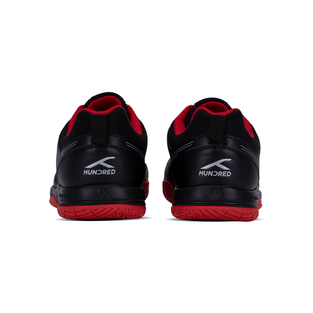 Court Star - Badminton Shoe (Black/Red) - Back view