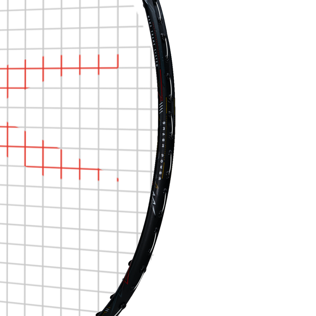 Hundred X-Warrior Strung Badminton Racket (Black)