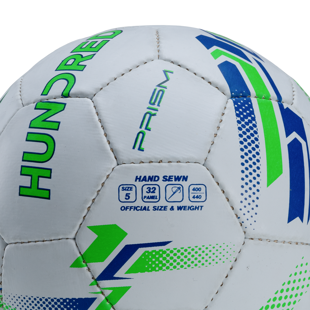 Hundred Prism Football - White/Blue/Lime