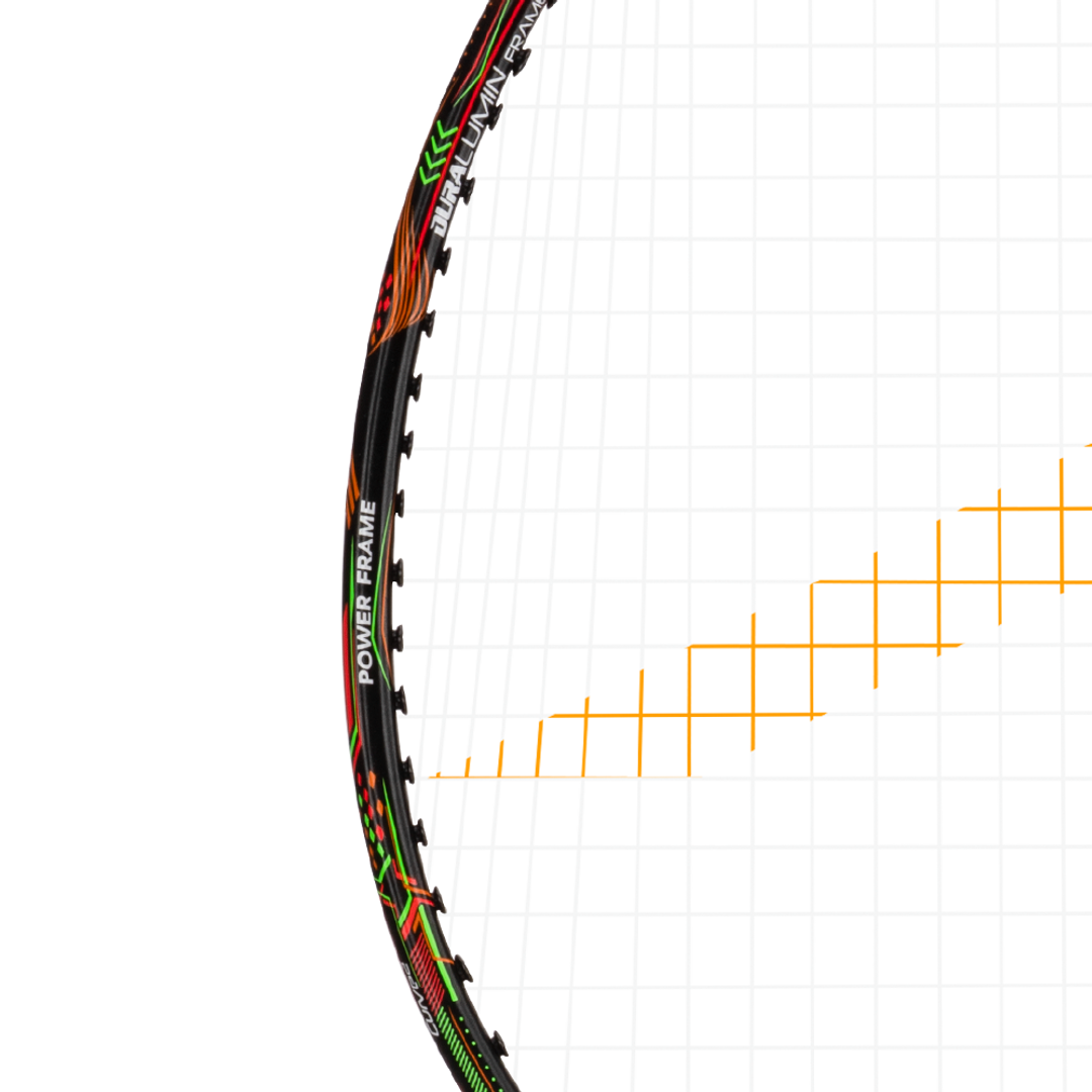 Powertek 1000 JR - Black/Orange Red - Badminton Racket