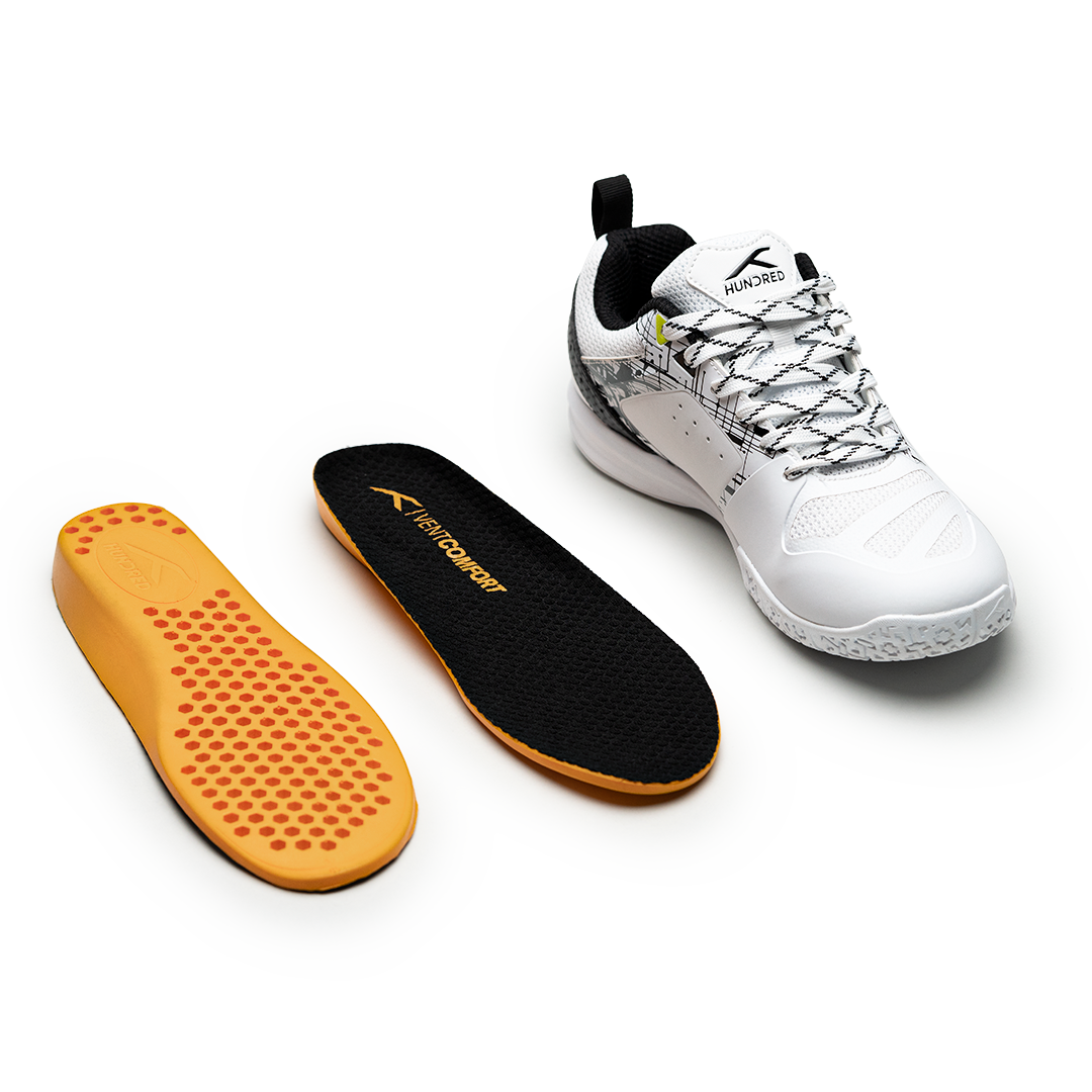 Hundred VentComfort Performance Insole : Showcasing Compatiblity with All Shoes