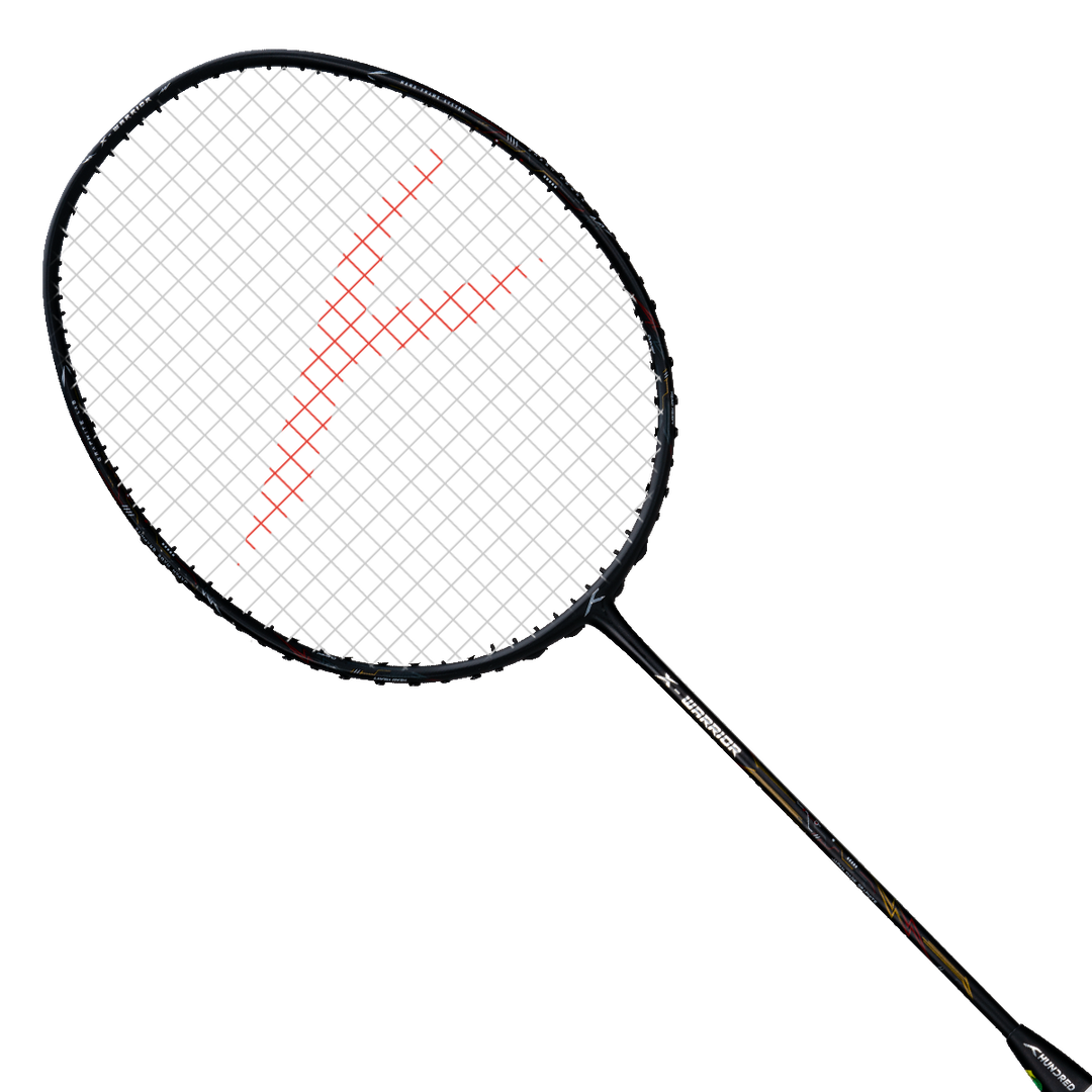 Hundred X-Warrior Strung Badminton Racket (Black)