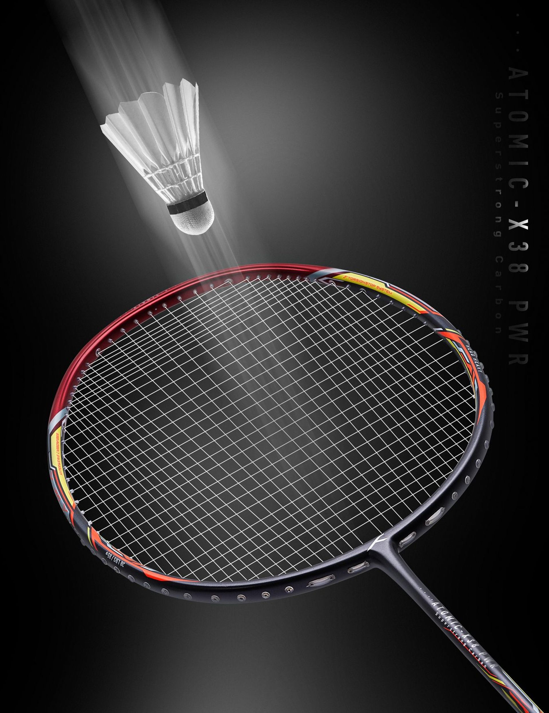 Atomic X 38 PWR - Badminton Racket - Torsionstop Technology