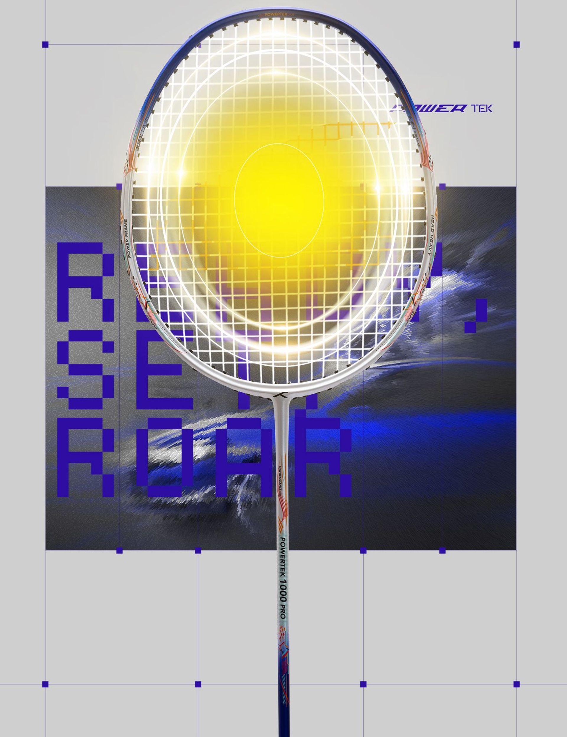 Powertek 1000 Pro - Badminton Racket - Curve2 Frame