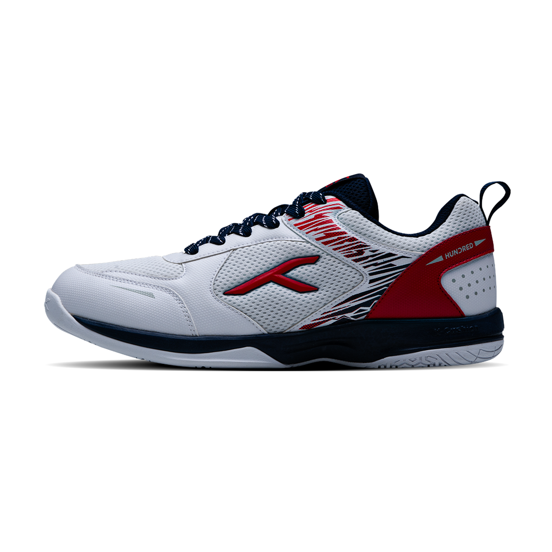 HUNDRED COURT STAR PRO NON MARKING BADMINTON SHOES - NAVY/RED/WHITE