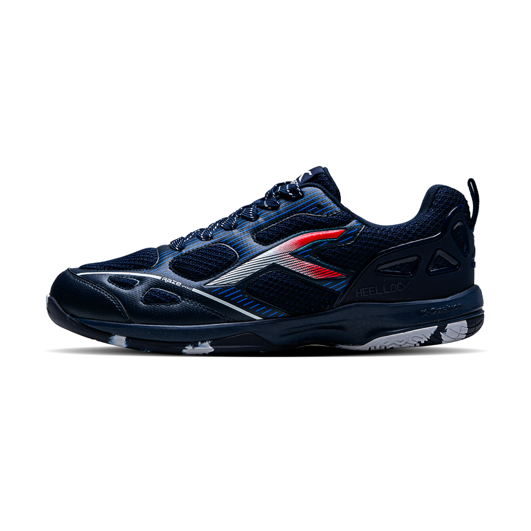 Hundred RAZE PRO Non Marking Badminton Shoes - Navy/White/Red