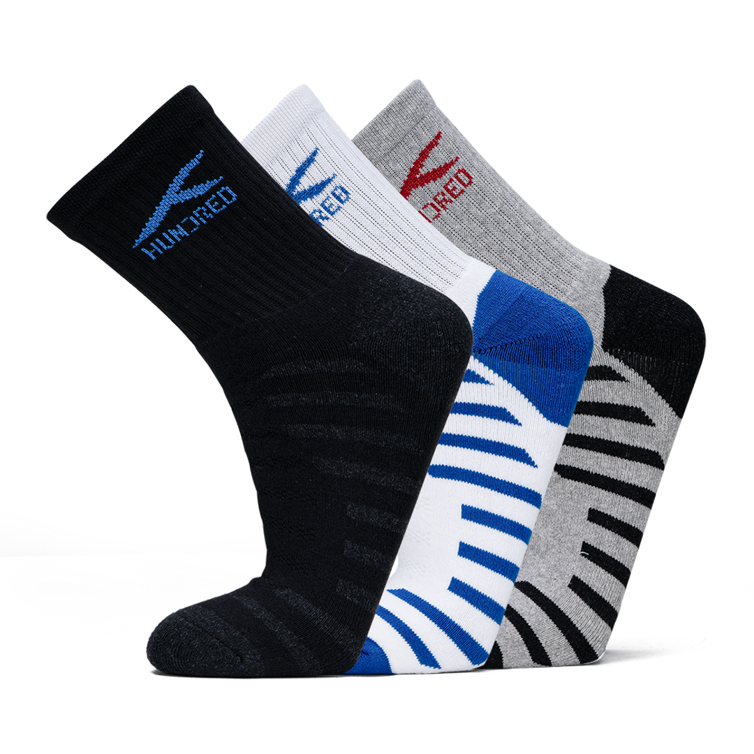  Stripe Performance Socks - Assorted