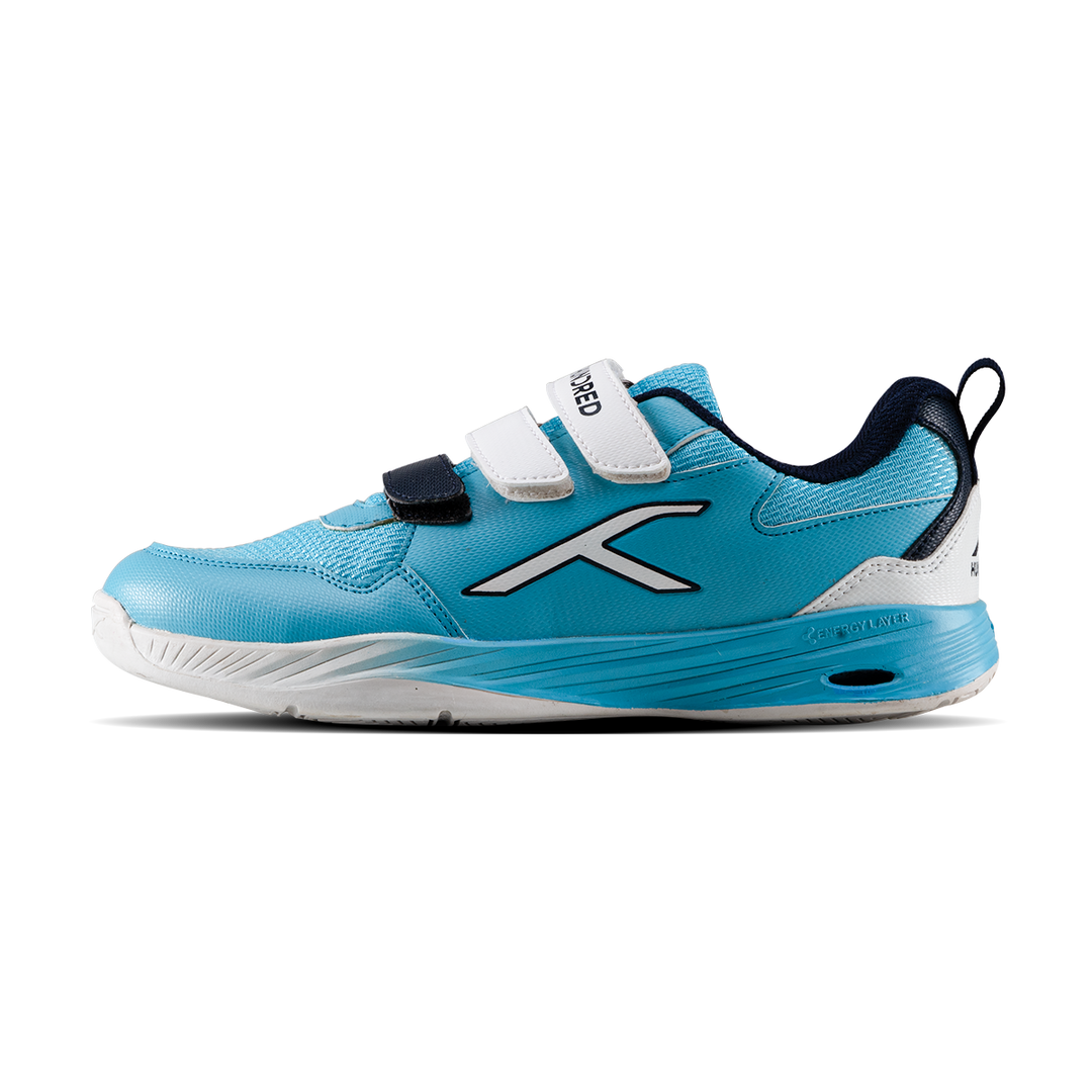 Hundred COURT CHAMPIONS Non Marking Badminton Shoes - Blue/White/Navy
