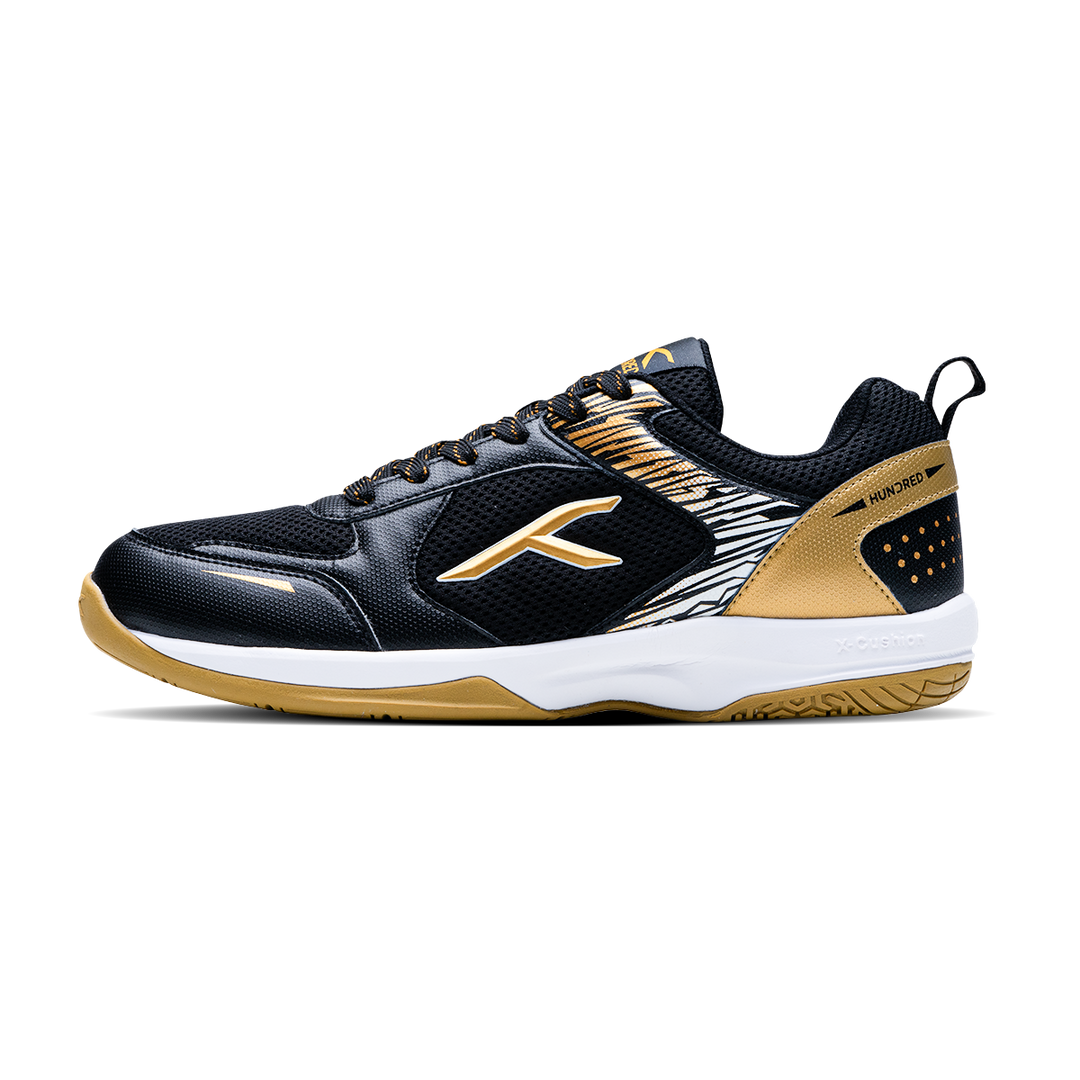 HUNDRED COURT STAR PRO NON MARKING BADMINTON SHOES - BLACK/GOLD