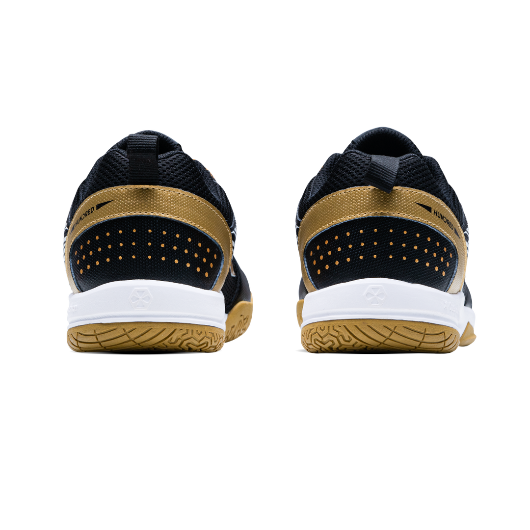 HUNDRED COURT STAR PRO NON MARKING BADMINTON SHOES - BLACK/GOLD