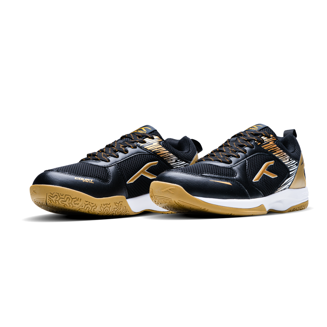 HUNDRED COURT STAR PRO NON MARKING BADMINTON SHOES - BLACK/GOLD