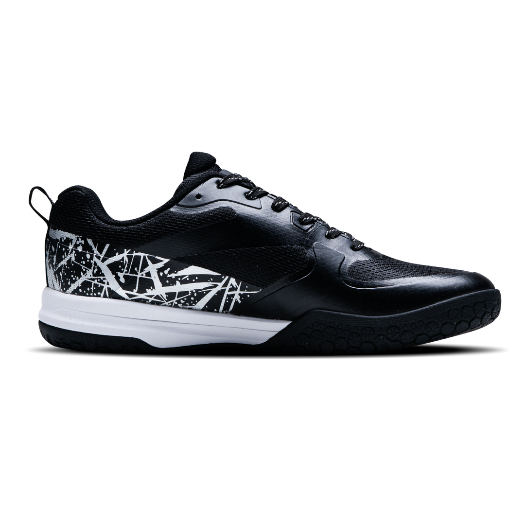 Hundred Blade Pro Non Marking Unisex Badminton Shoes - Black/Silver