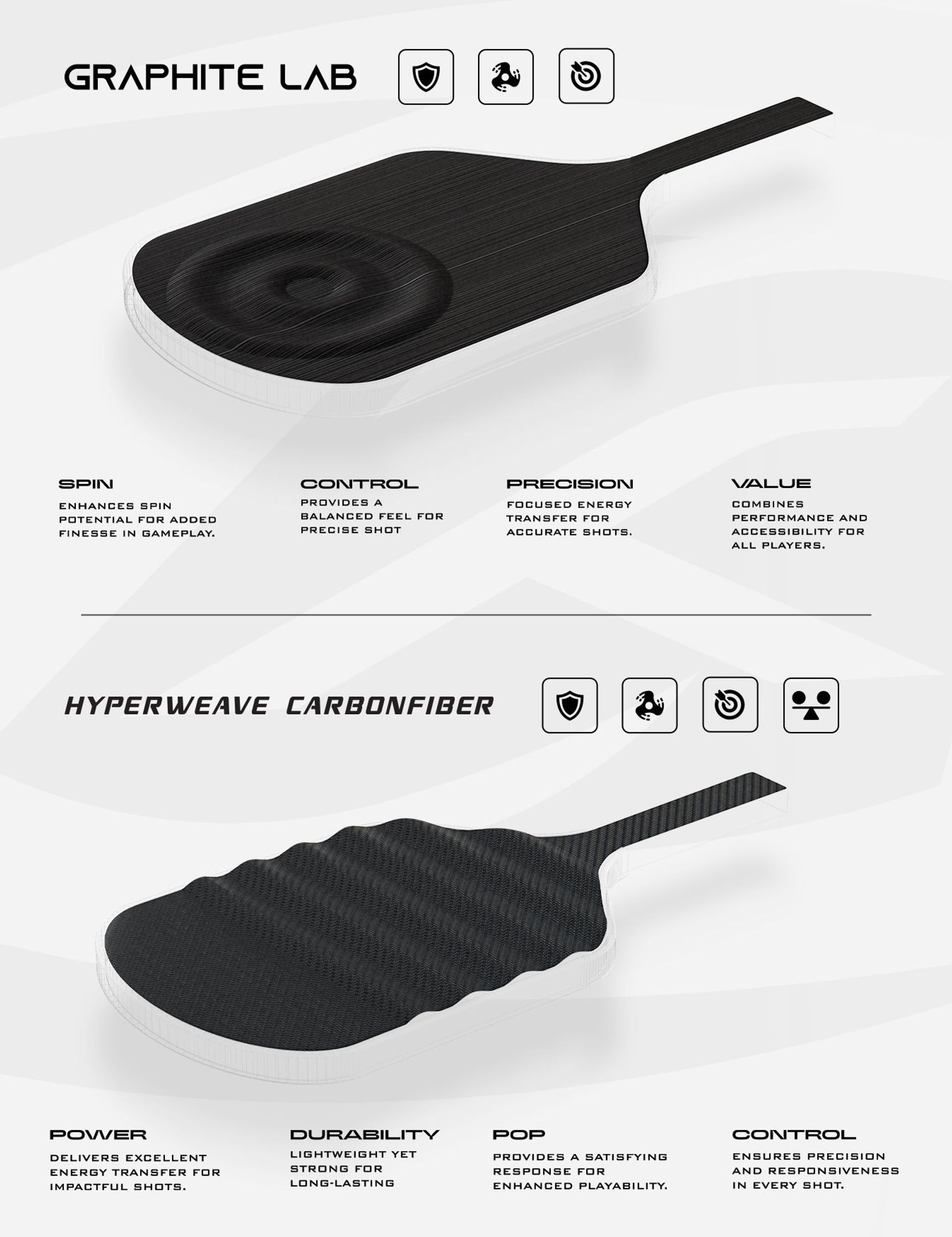 Hundred Zypher Series Pickleball Paddles