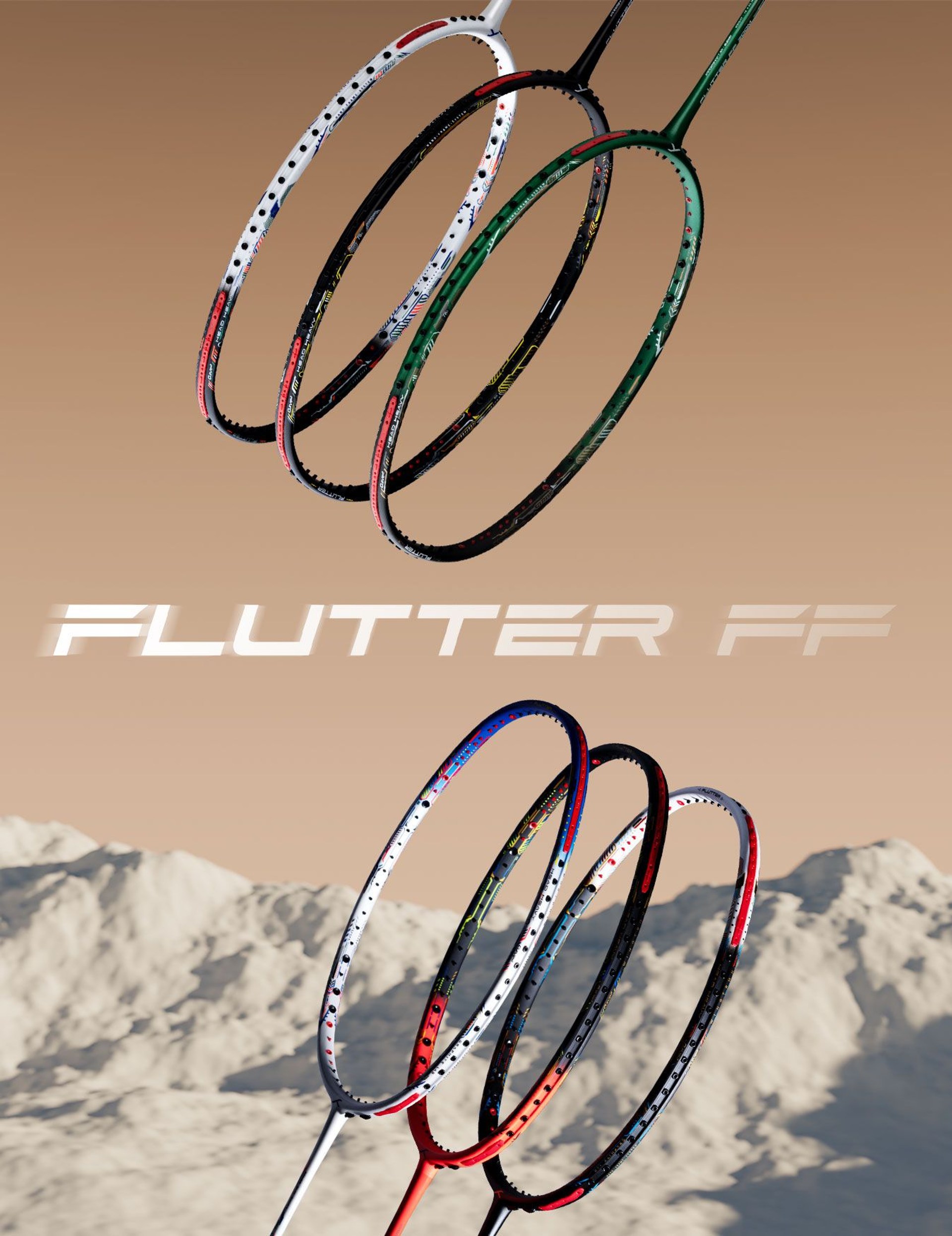 Hundred Flutter FF Series Badminton Rackets : Air-Borne Firepower