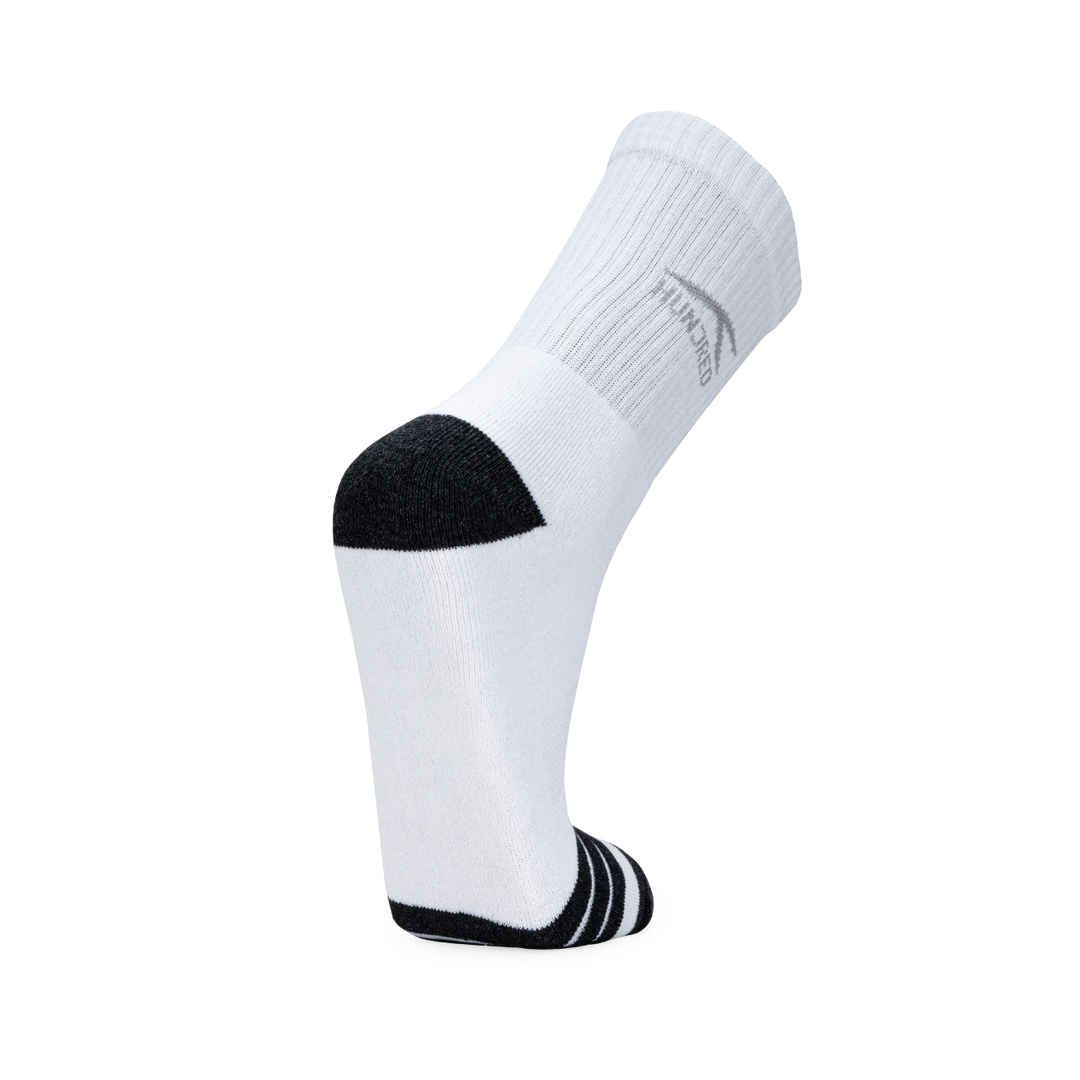 Signature Logo High Quarter Length Performance Sports Socks_White