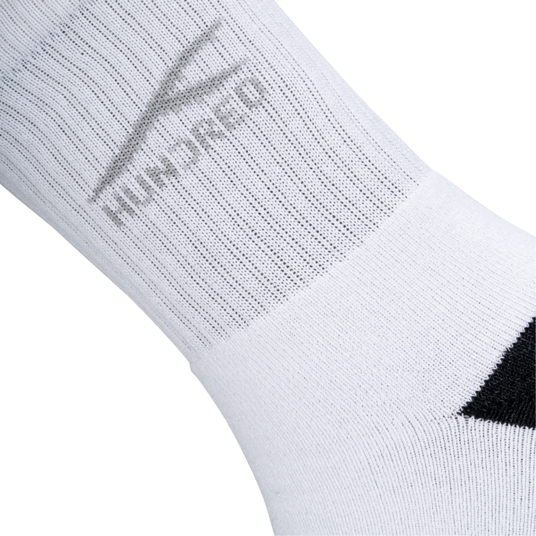 Signature Logo High Quarter Length Performance Sports Socks_White
