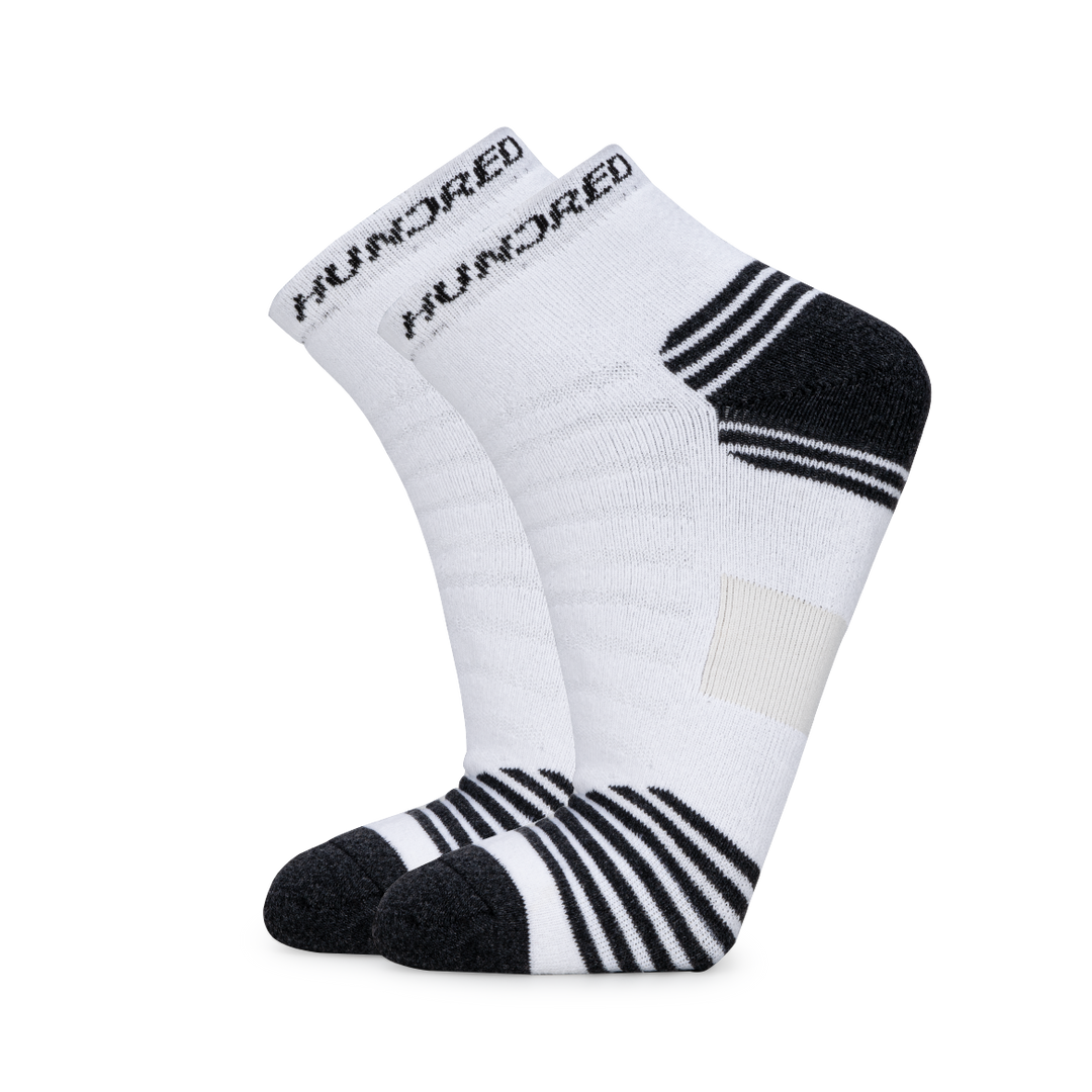 Arch Band Ankle Length Performance Sports Socks_White