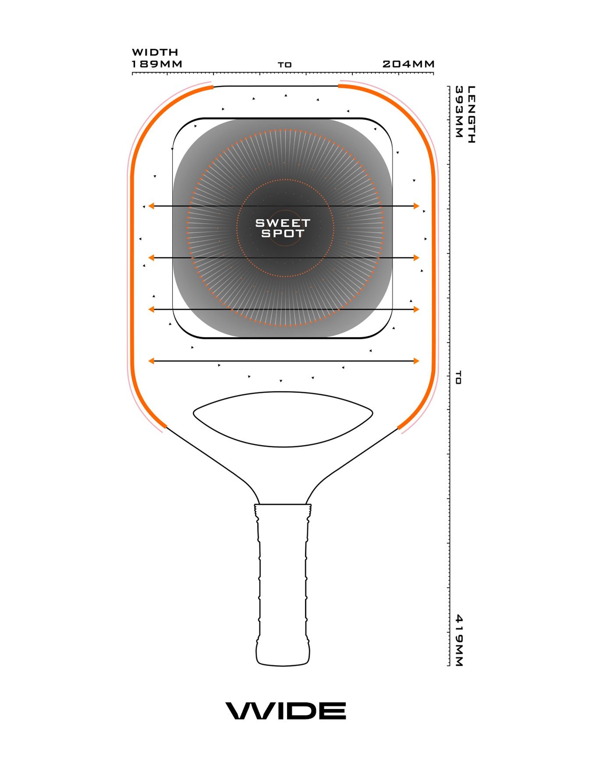 Pickleball Paddle - Wide