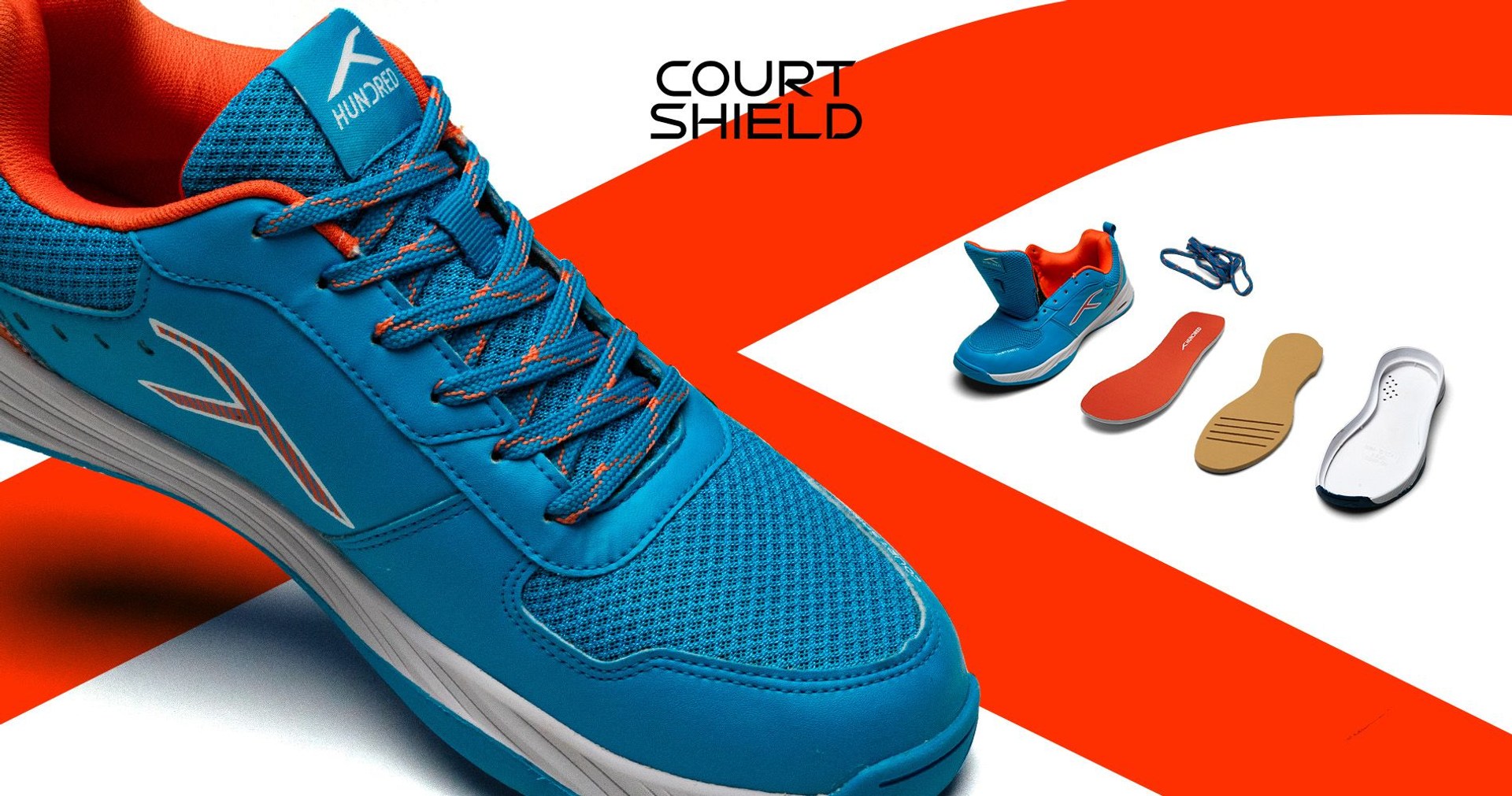 Hundred Court Shield Non Marking Badminton Shoes : Let Nothing Stop You, Launched at the Introductory price on INR 1099