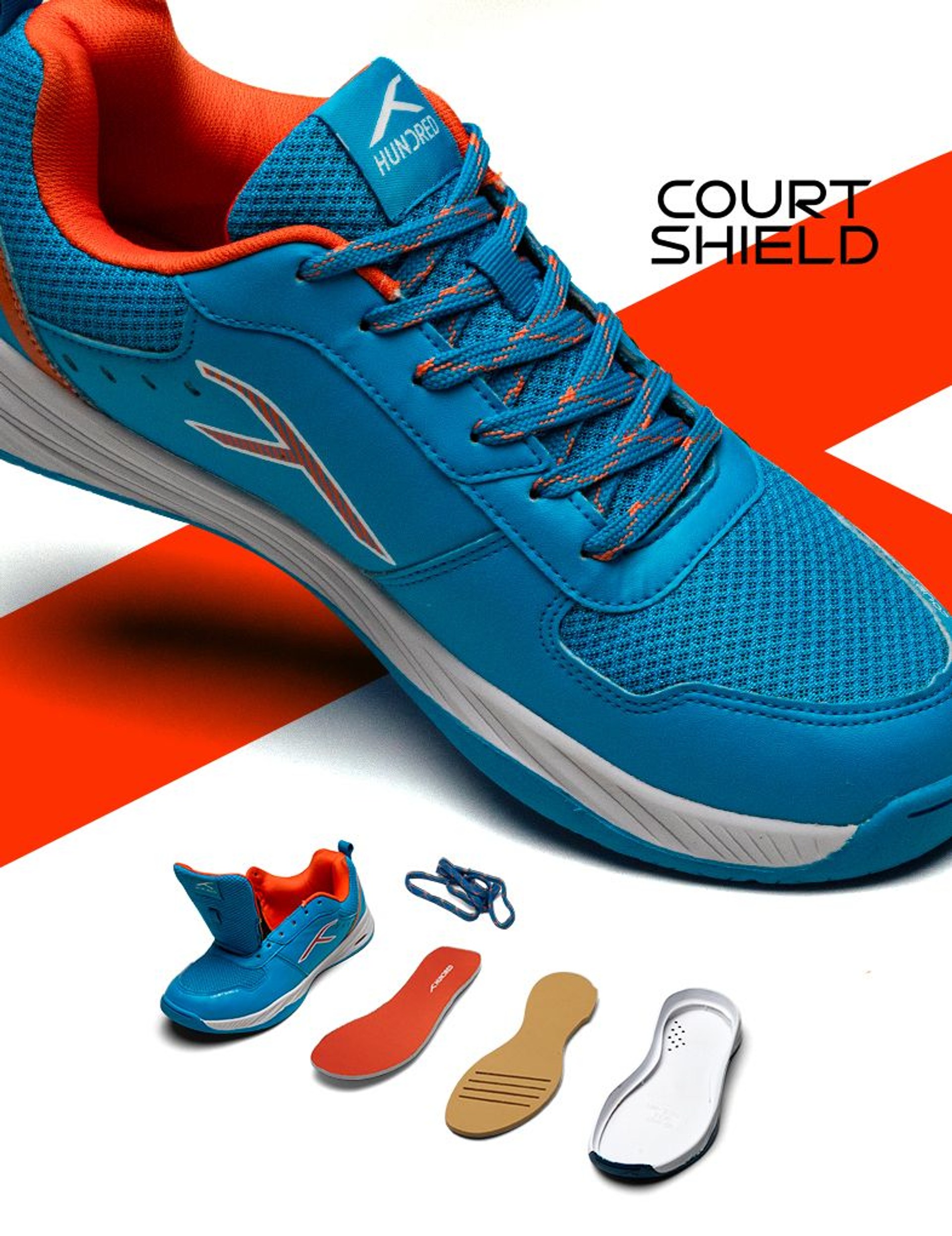 Hundred Court Shield Non Marking Badminton Shoes : Let Nothing Stop You, Launched at the Introductory price on INR 1099