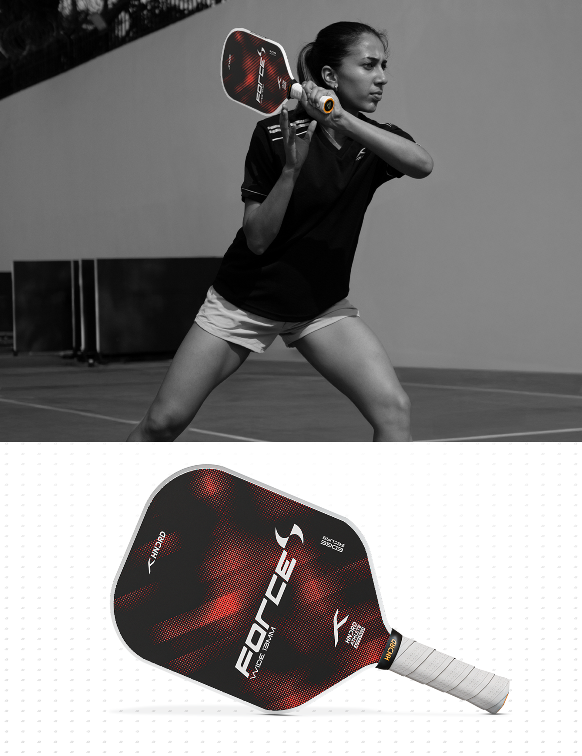 Hundred Force S Pickleball Paddle Red Desktop Banner